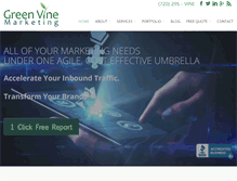 Tablet Screenshot of greenvinemarketing.com